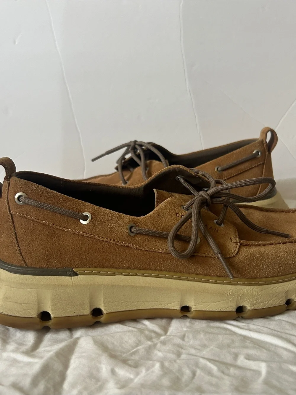 Cole Haan Men's 4.ZERØGRAND Regatta Boat Shoe Size 11 brown fisherman nautical